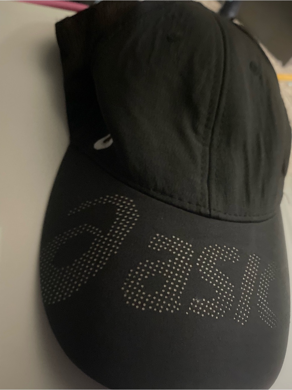 Asics Black Studded Logo Baseball Cap - Men's Hat